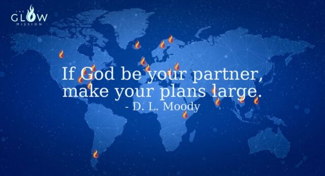 I love this quote. I had it written on construction paper in red magic marker, cut in a cloud shaped thought bubble and taped to my closet wall where I had my "secret place"/work station/desk in our small apartment about 27 years ago. I am still making big plans with my Partner...our Big God. And I want you to join with me/Us in this one.
See link in bio. "Our Thanks & Giving Story..." We have so much to be thankful for. Let's make large plans and share out of the abundance of our blessings...to impact now and eternity. Big Plans + Big Love = Big Change & Big Difference ❤️ Let's do something BIG!@the_glow_mission glowmission.org #goloveotherswell 🔥🌏